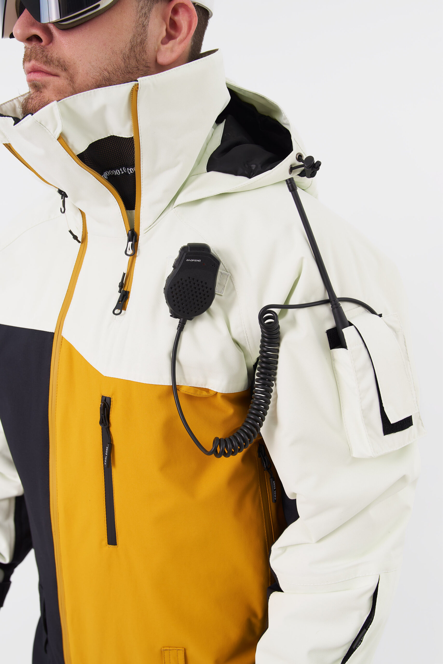 Комбинезон CoolZone ASPEN KN2135 35 20 32 белый черный горчичный 4
