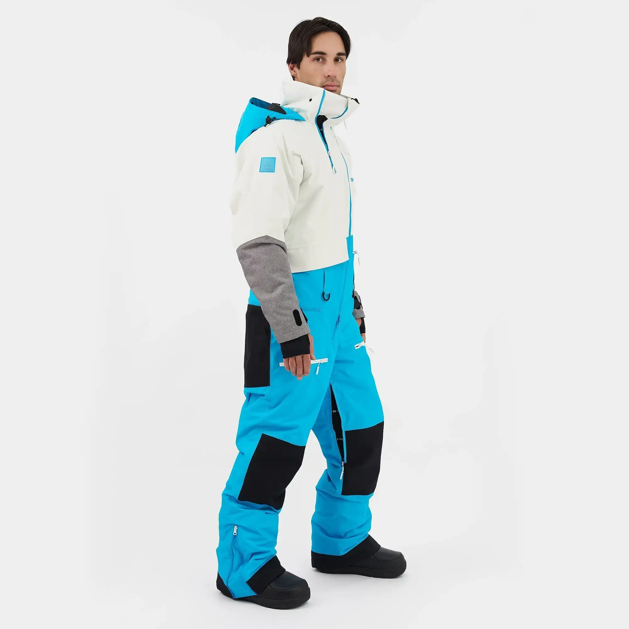 Комбинезон CoolZone DOT KN2133A 45 35 31M ярко-голубой белый серый меланж